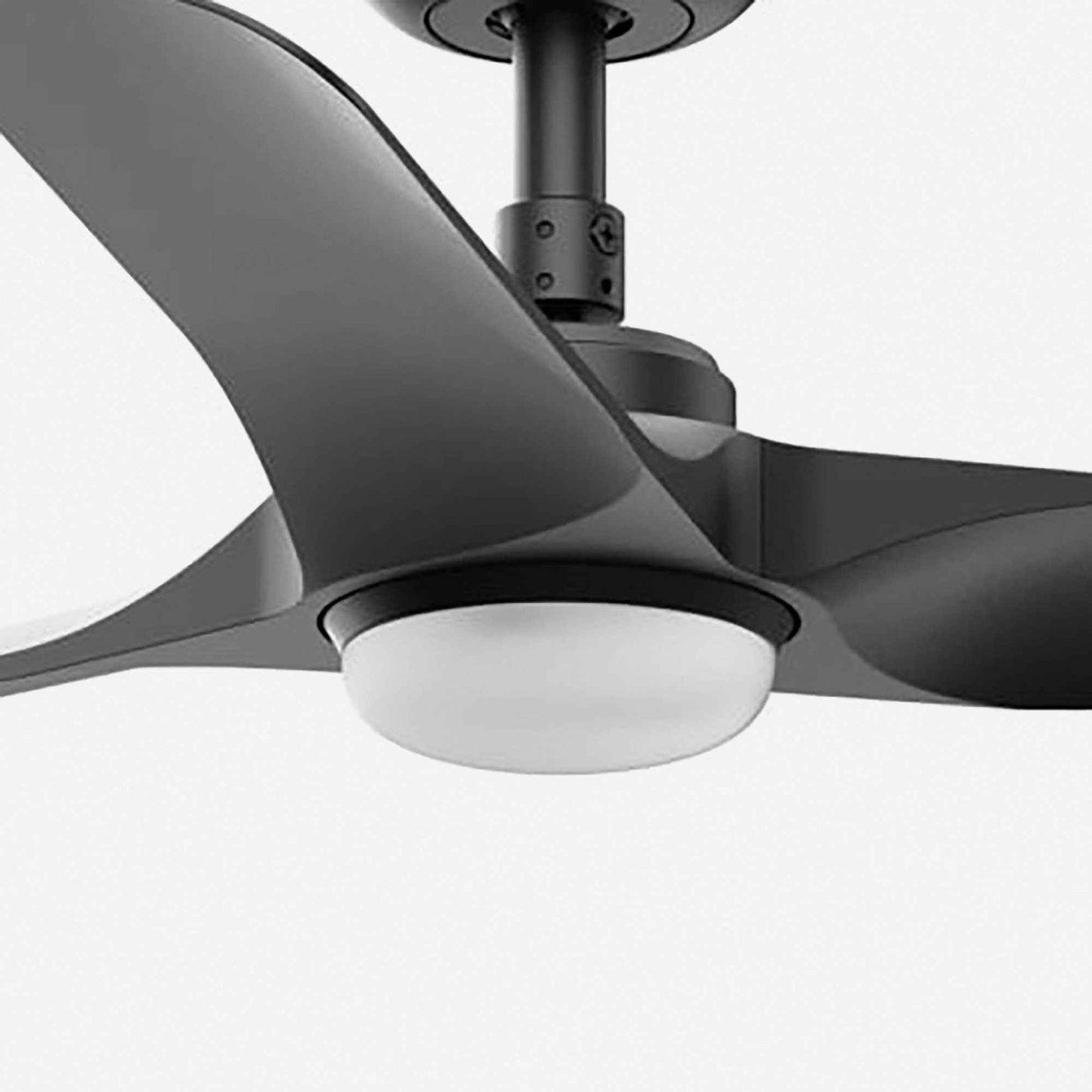 Ventilateur de plafond HEY noir avec luminaire