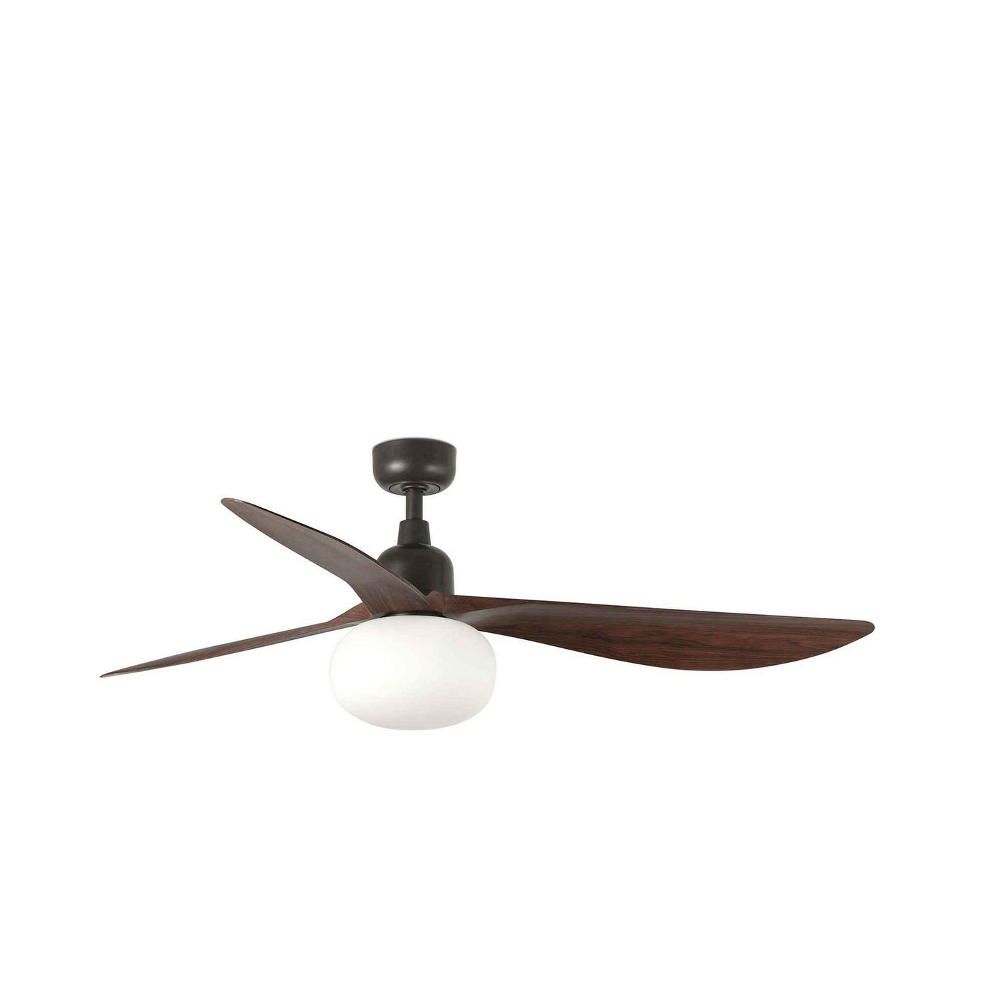Ventilateur de plafond luminaire OUTWOOD marron pales ABS finition noyer foncé