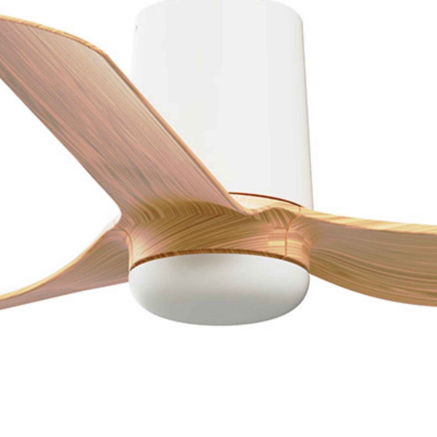 Ventilateur de plafond mini PUNT TUB blanc bois clair