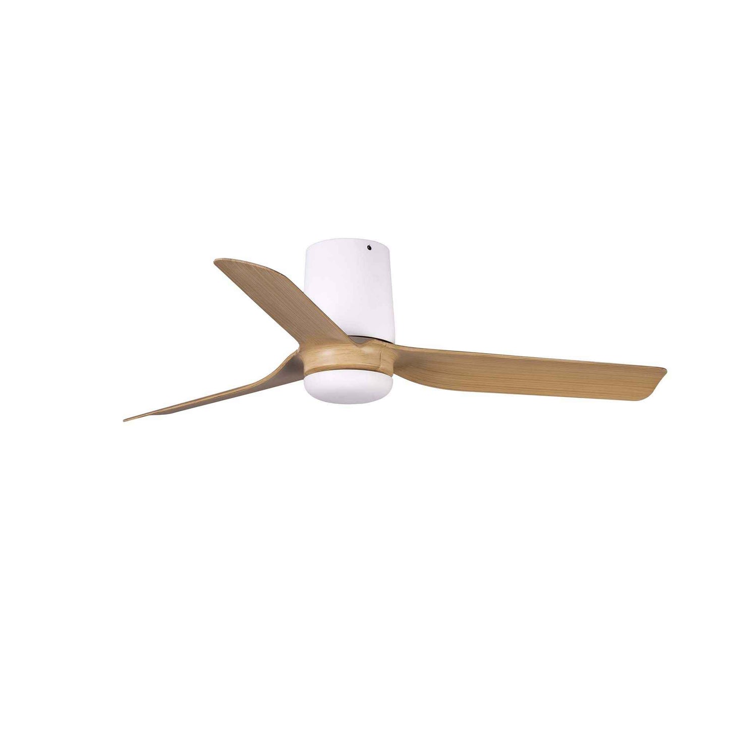 Ventilateur de plafond mini PUNT TUB blanc bois clair