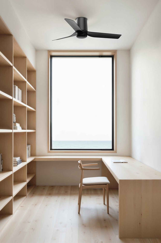 Ventilateur de plafond mini PUNT TUB noir 6 vitesses