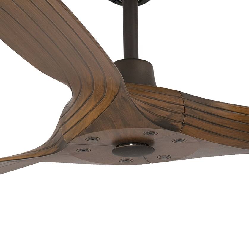 ventilateur de plafond Ventilateur de plafond MOREA marron pales finition noyer Faro Lumisign