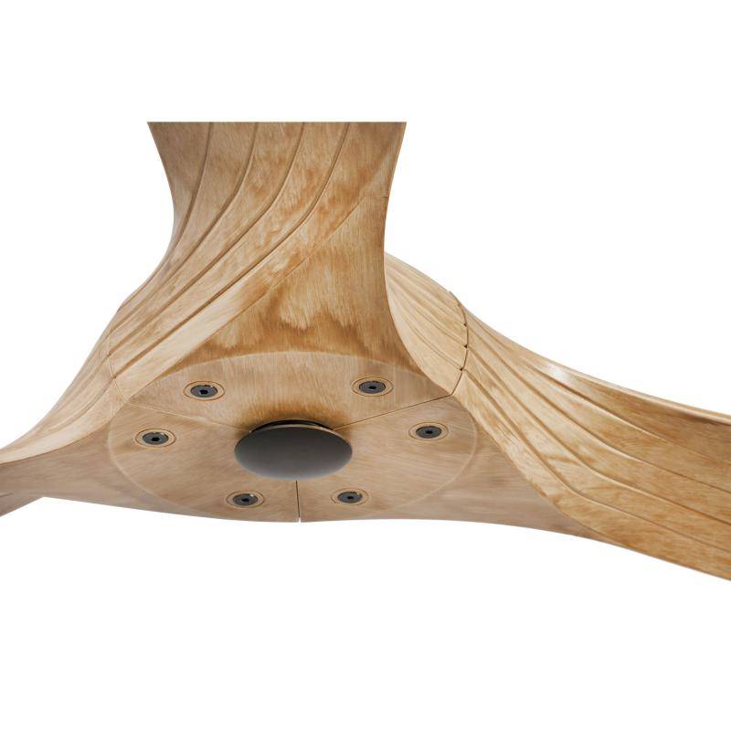 ventilateur de plafond Ventilateur de plafond MOREA marron pales finition pin Faro Lumisign