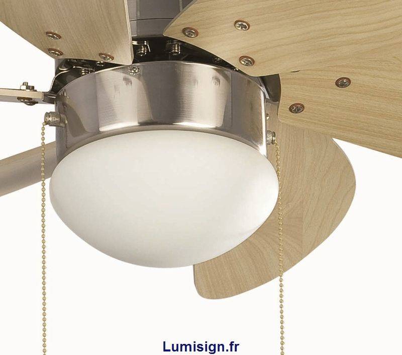 ventilateur de plafond Ventilateur de plafond PALAO nickel mat Faro Lumisign