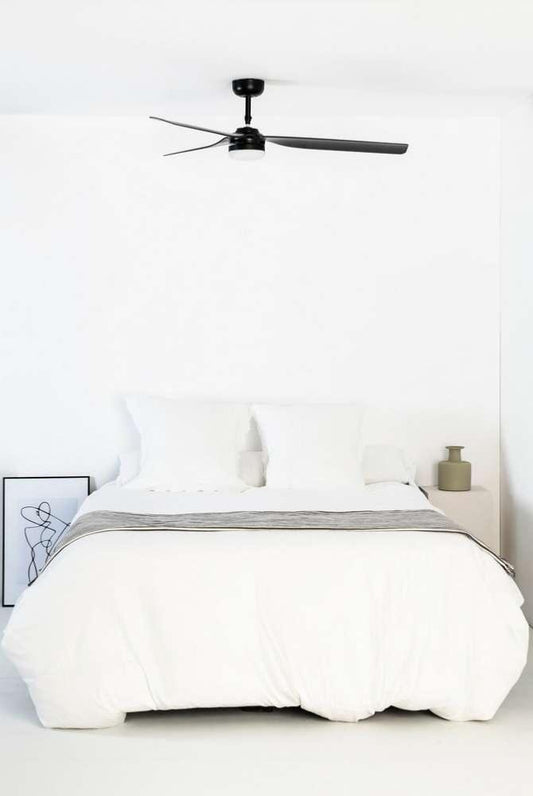 ventilateur de plafond Ventilateur de plafond PUNT noir avec luminaire Faro Lumisign