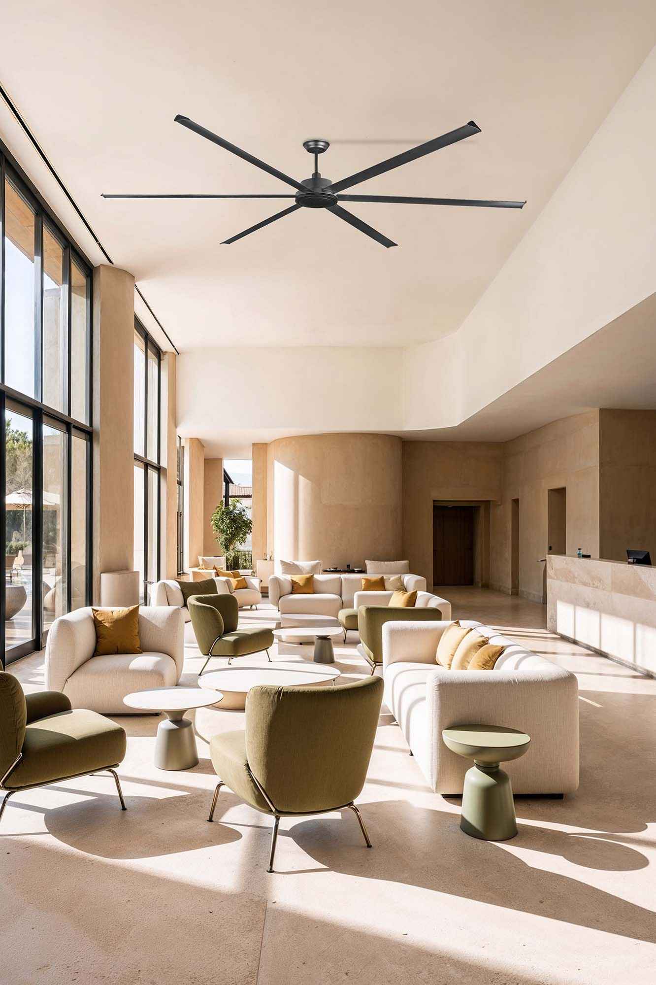 Ventilateur de plafond ROTTERDAM XXL noir Ø 300 cm