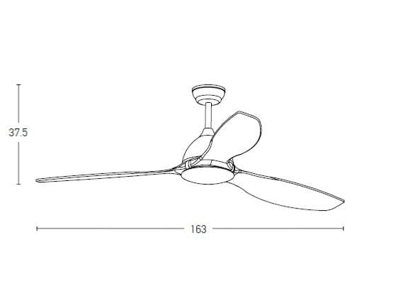 ventilateur de plafond Ventilateur de plafond Zambelis 20258 noir Ø 1630 mm Zambelis Lumisign