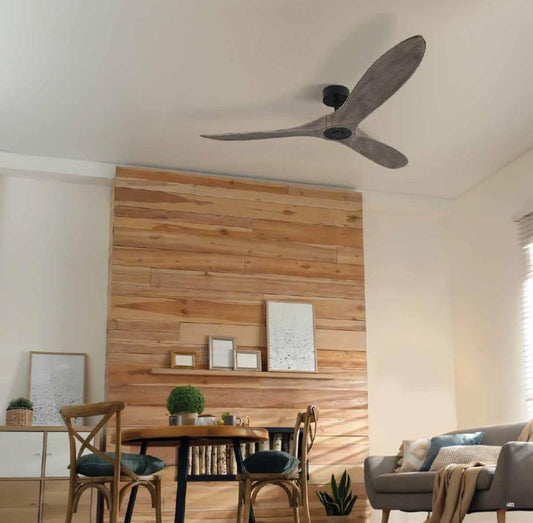 ventilateur de plafond Ventilateur de plafond Zambelis 20259 bois massif gris Zambelis Lumisign