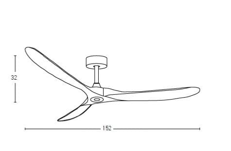 ventilateur de plafond Ventilateur de plafond Zambelis 20259 bois massif gris Zambelis Lumisign