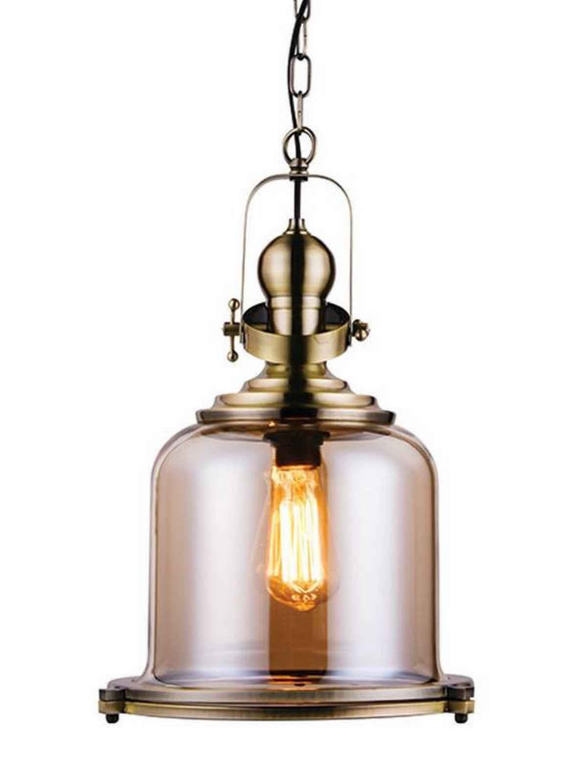Suspension Zambelis-16106 bronze et verre