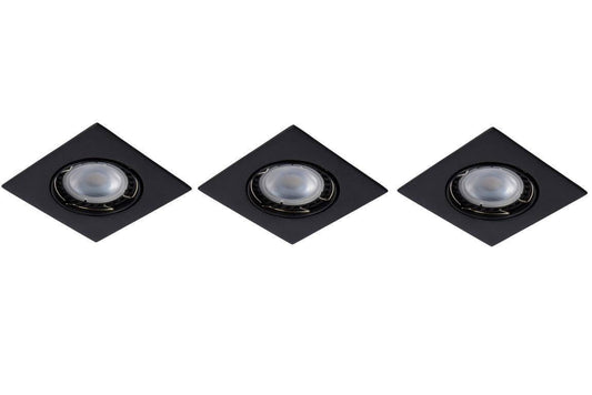 Lot 3 spots encastrables LED FOCUS carré noir - Lumisign