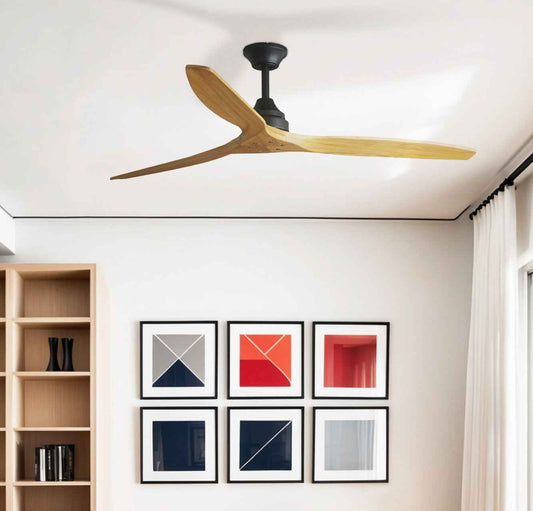 Ventilateur de Plafond en Bois pour un Intérieur Chaleureux - Lumisign