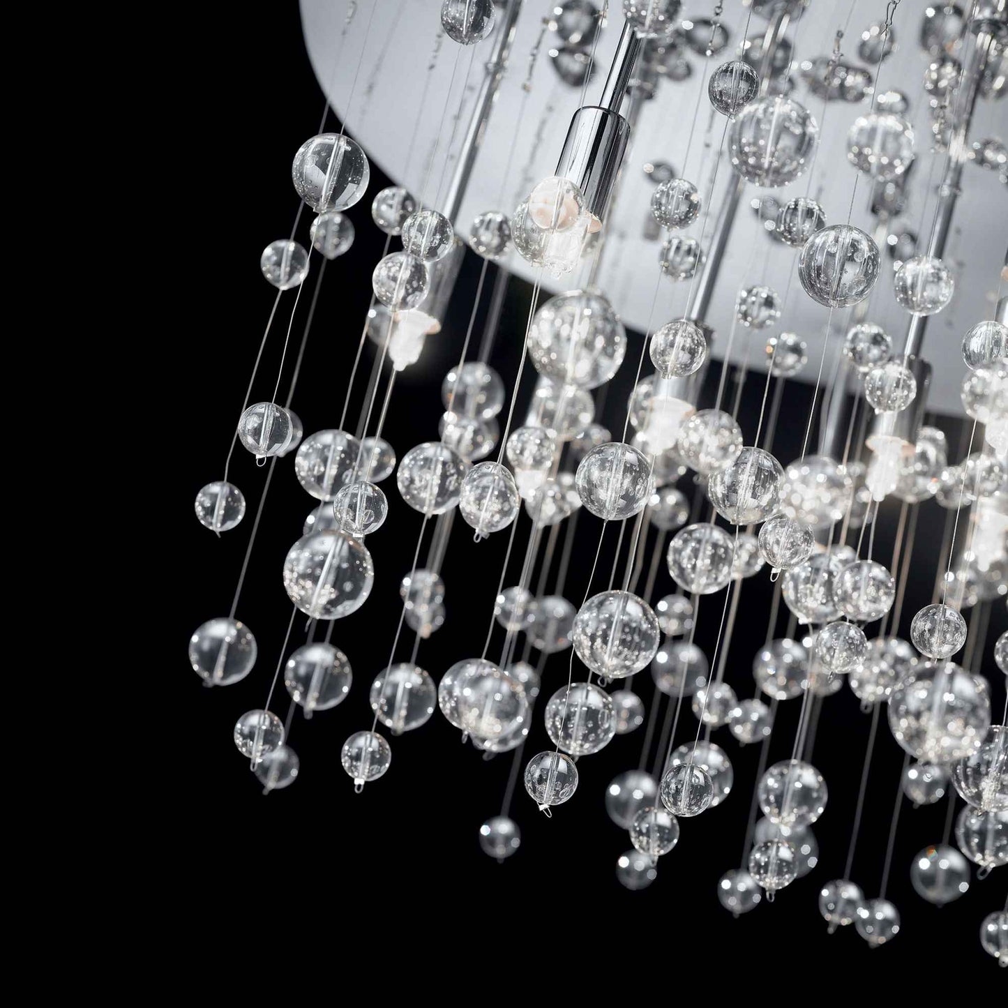 Plafonnier NEVE PL15 chrome et sphères de verre