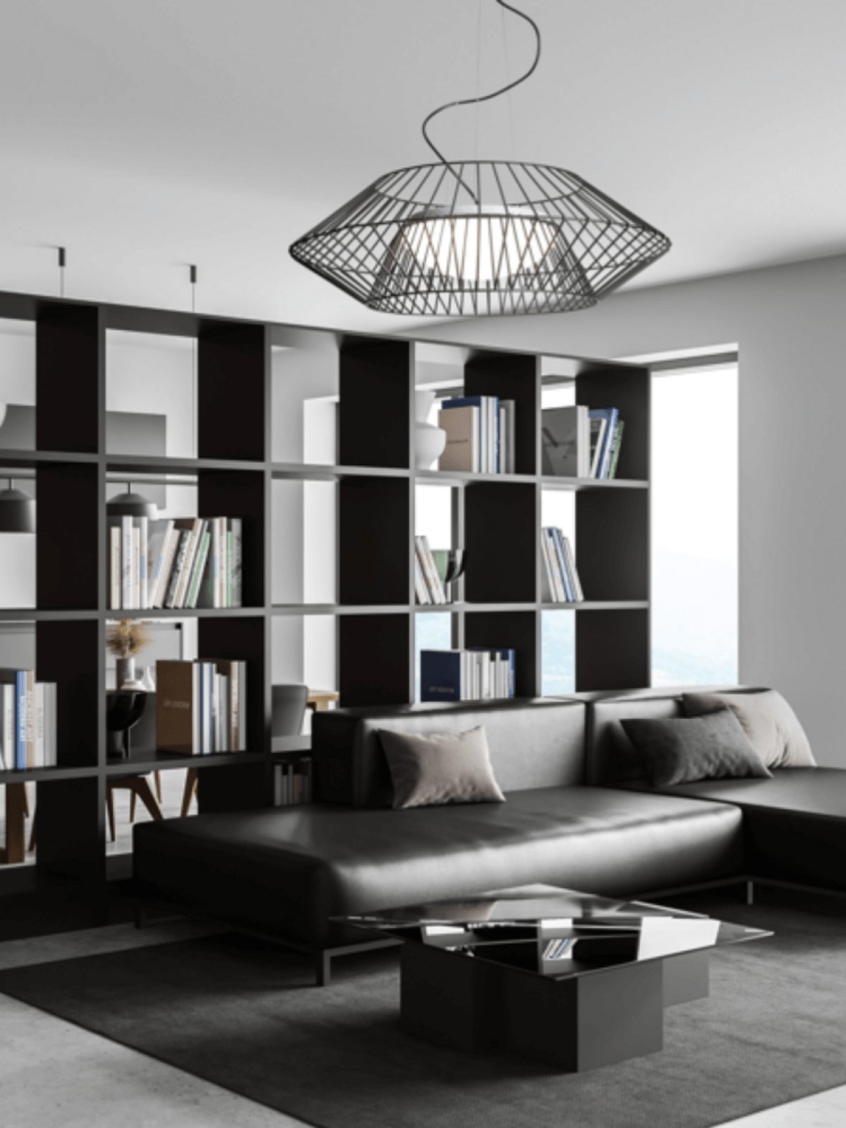 Grâce à la suspension Zambelis-1545 noire, votre intérieur gagne en style et en fonctionnalité.