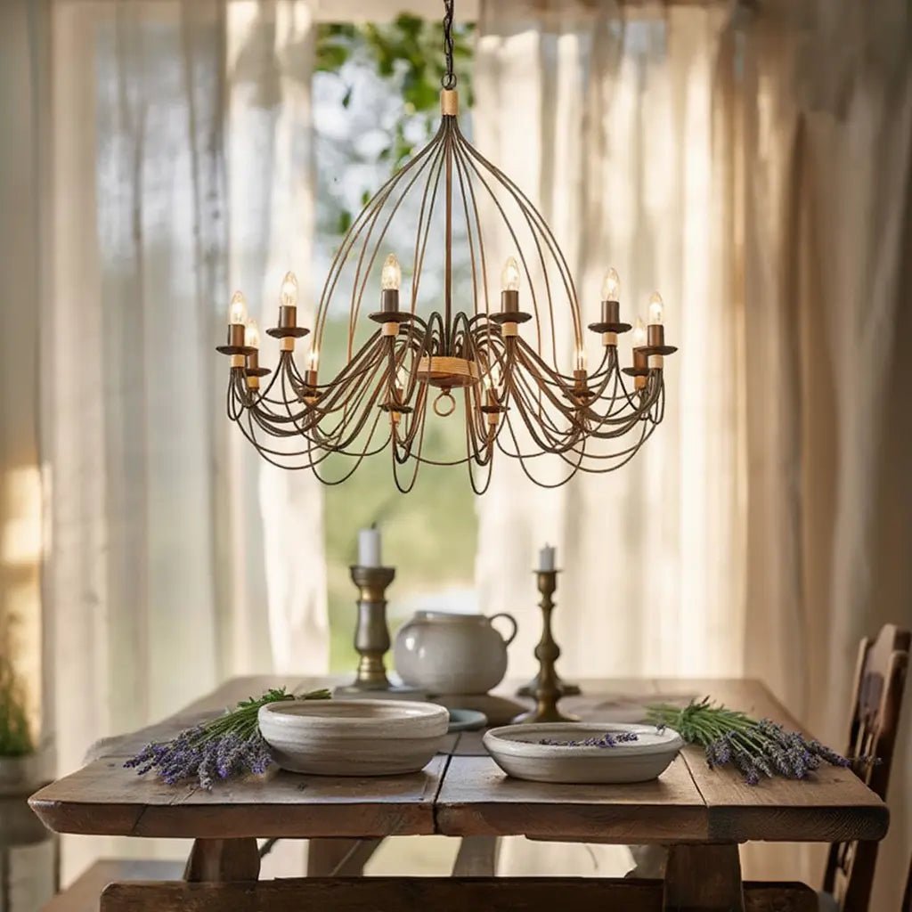 Suspension CORTE-SP12 rouille effet antique en situation