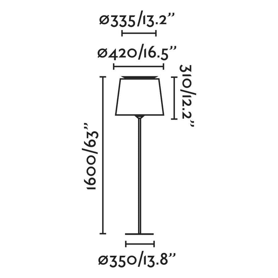 Lampadaire SAVOY noir