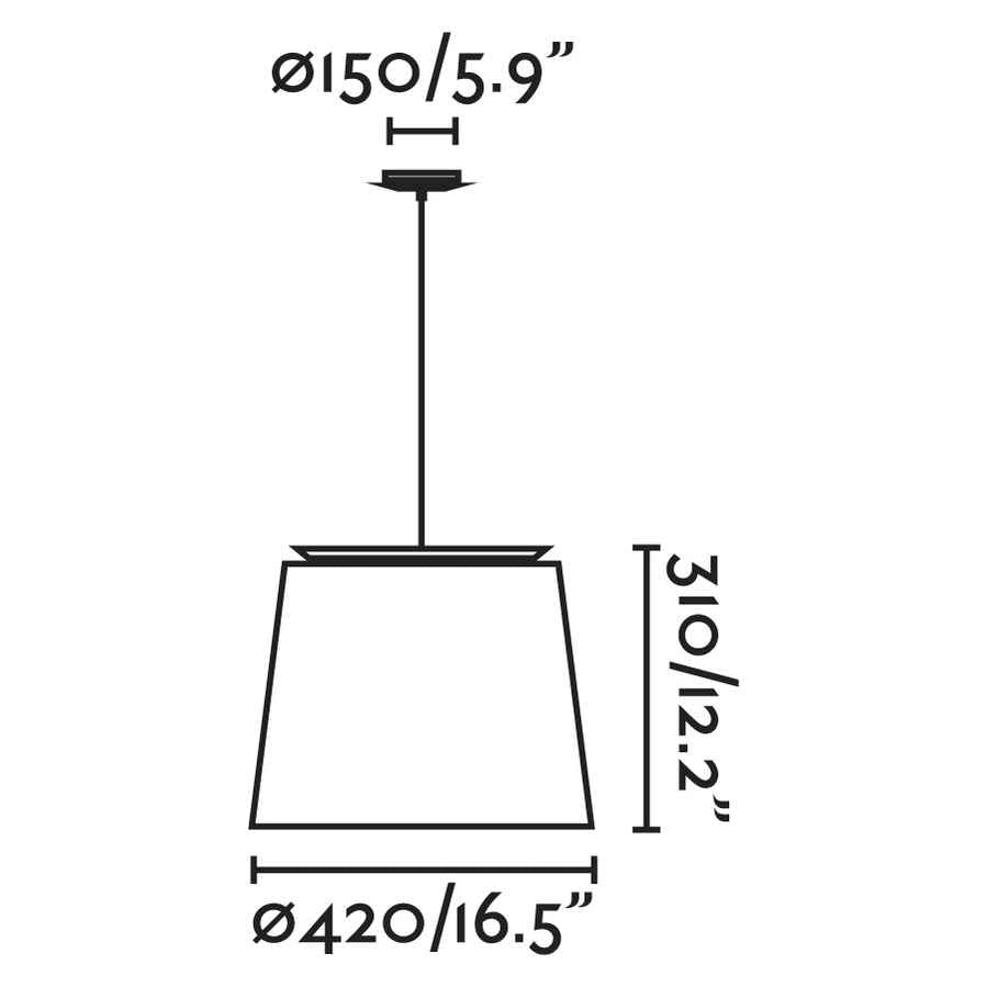 Suspension SAVOY noire
