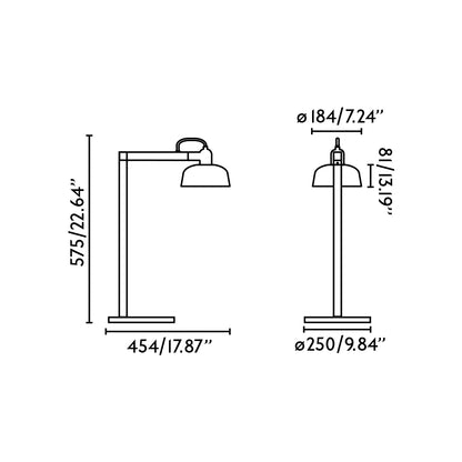 Lampe de table TATAWIN noir verre noir