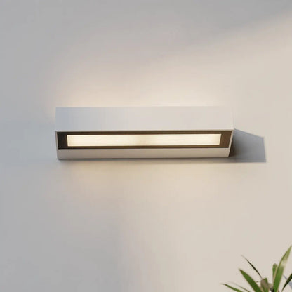 Applique d'extérieur LED blanche chaude 3000 K, design minimaliste en aluminium