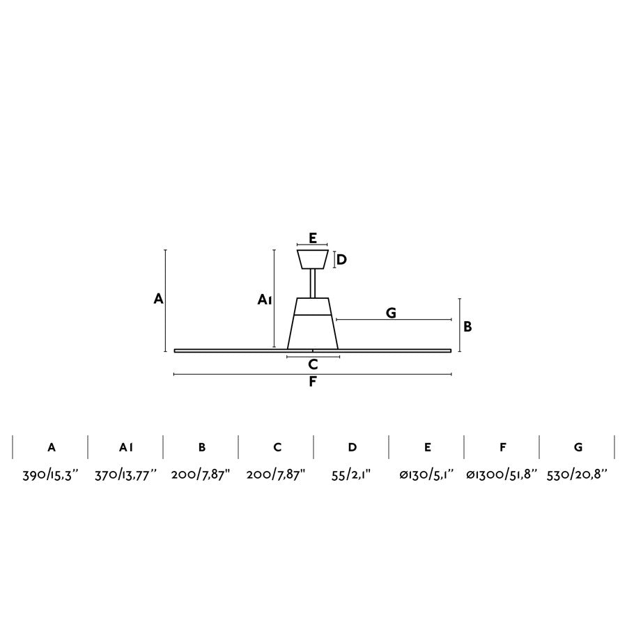 Ventilateur de plafond intérieur/extérieur TYPHOON blancventilateur de plafond - Lumisign