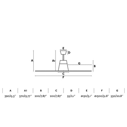 Ventilateur de plafond intérieur/extérieur TYPHOON blancventilateur de plafond - Lumisign