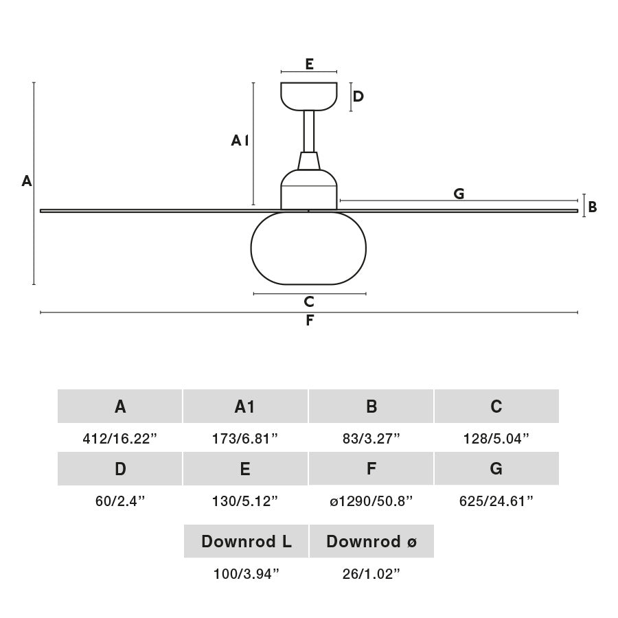 Ventilateur de plafond extérieur PALMA avec luminaire - ventilateur de plafond - Lumisign