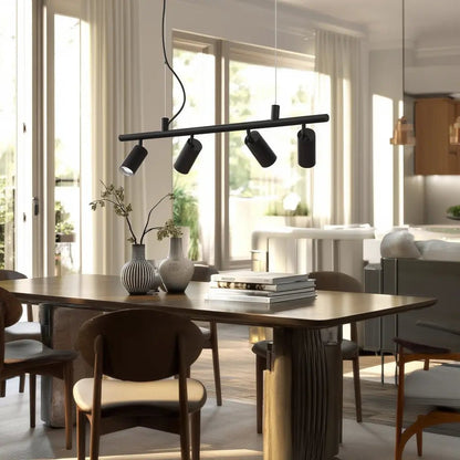 Suspension DYNAMITE SP4 noir en situation dans une cuisine. Le luminaire design qui sublime votre intérieur