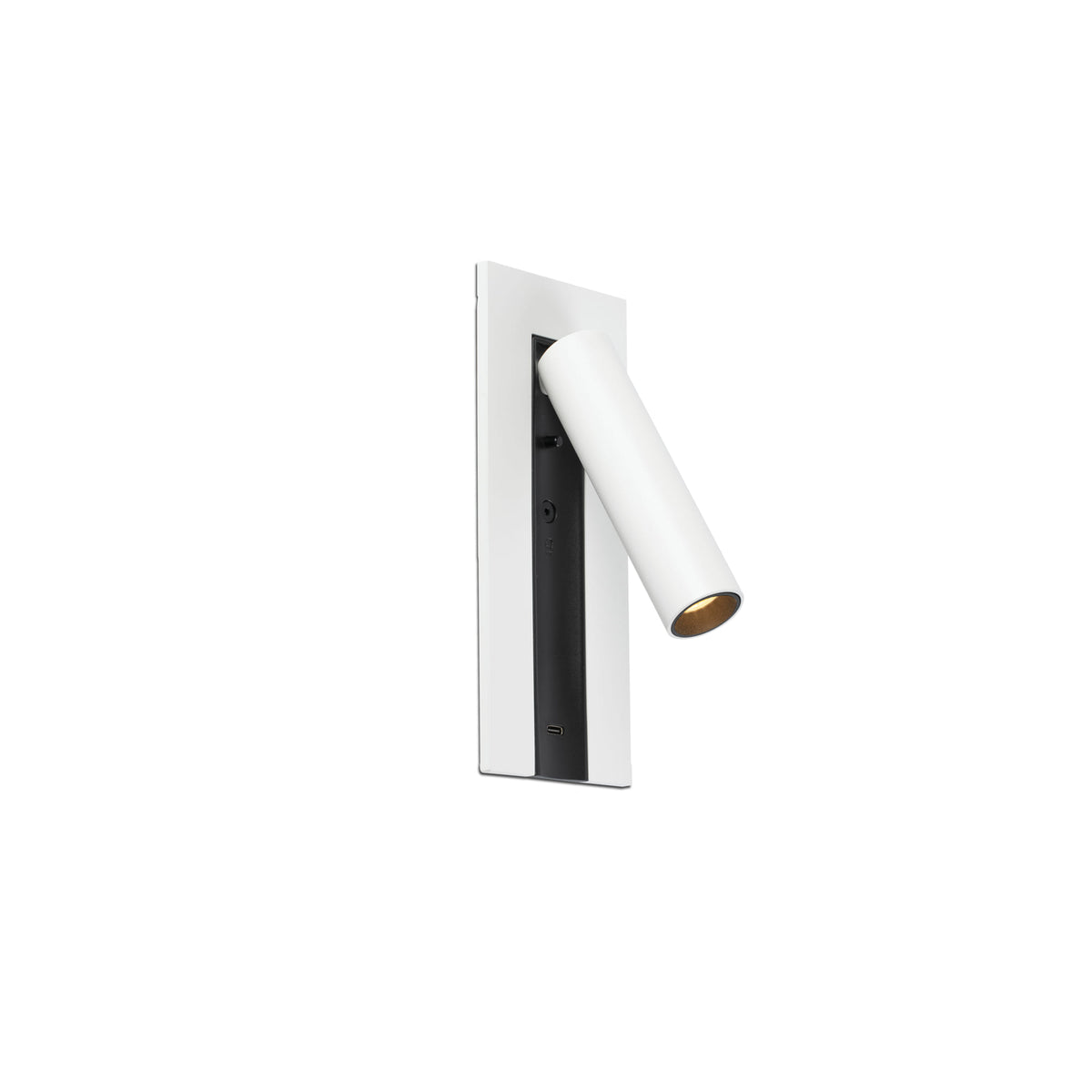 Liseuse encastrable GABO USB-C Faro blanche avec port de charge, en tête de lit