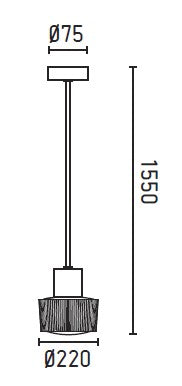 Dimensions en mm : Suspension extérieure MUFFIN