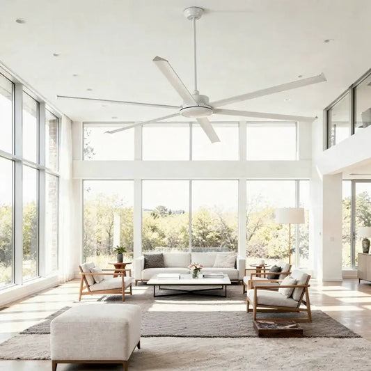 ventilateur de plafond blanc pour grand volume