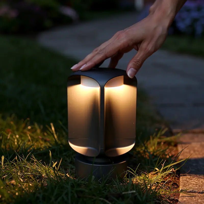 Détail de la borne lumineuse LED extérieure BU-OH 265 - Éclairage jardin IP65