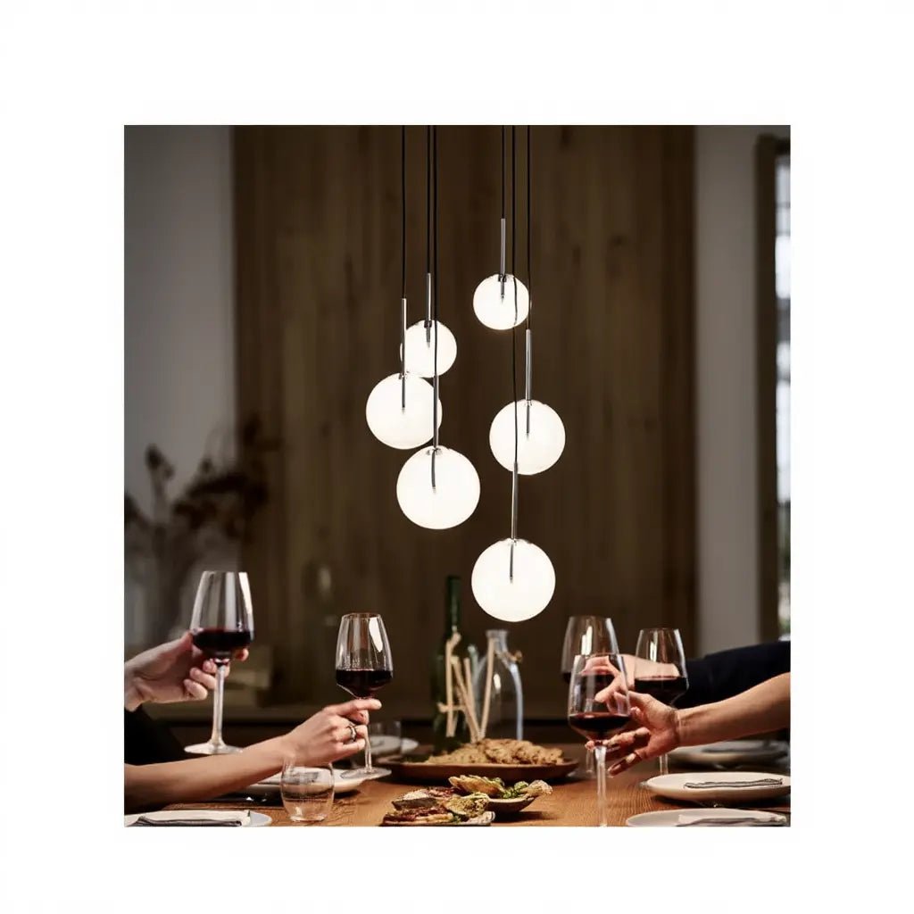 Suspension EQUINOXE 6 verres transparents en situation