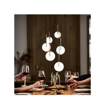 Suspension EQUINOXE 6 verres transparents en situation