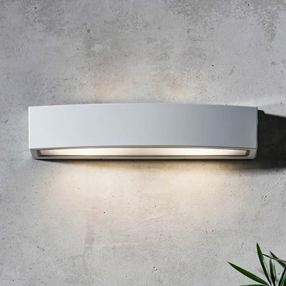 Applique extérieure moderne Andromeda grise claire, mur en béton, éclairage LED E27