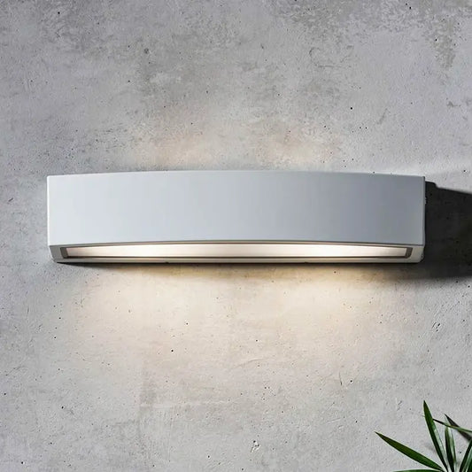 Applique extérieure moderne Andromeda grise claire, mur en béton, éclairage LED E27