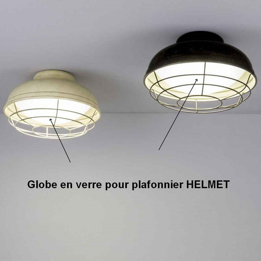 Globe en verre pour plafonnier HELMET