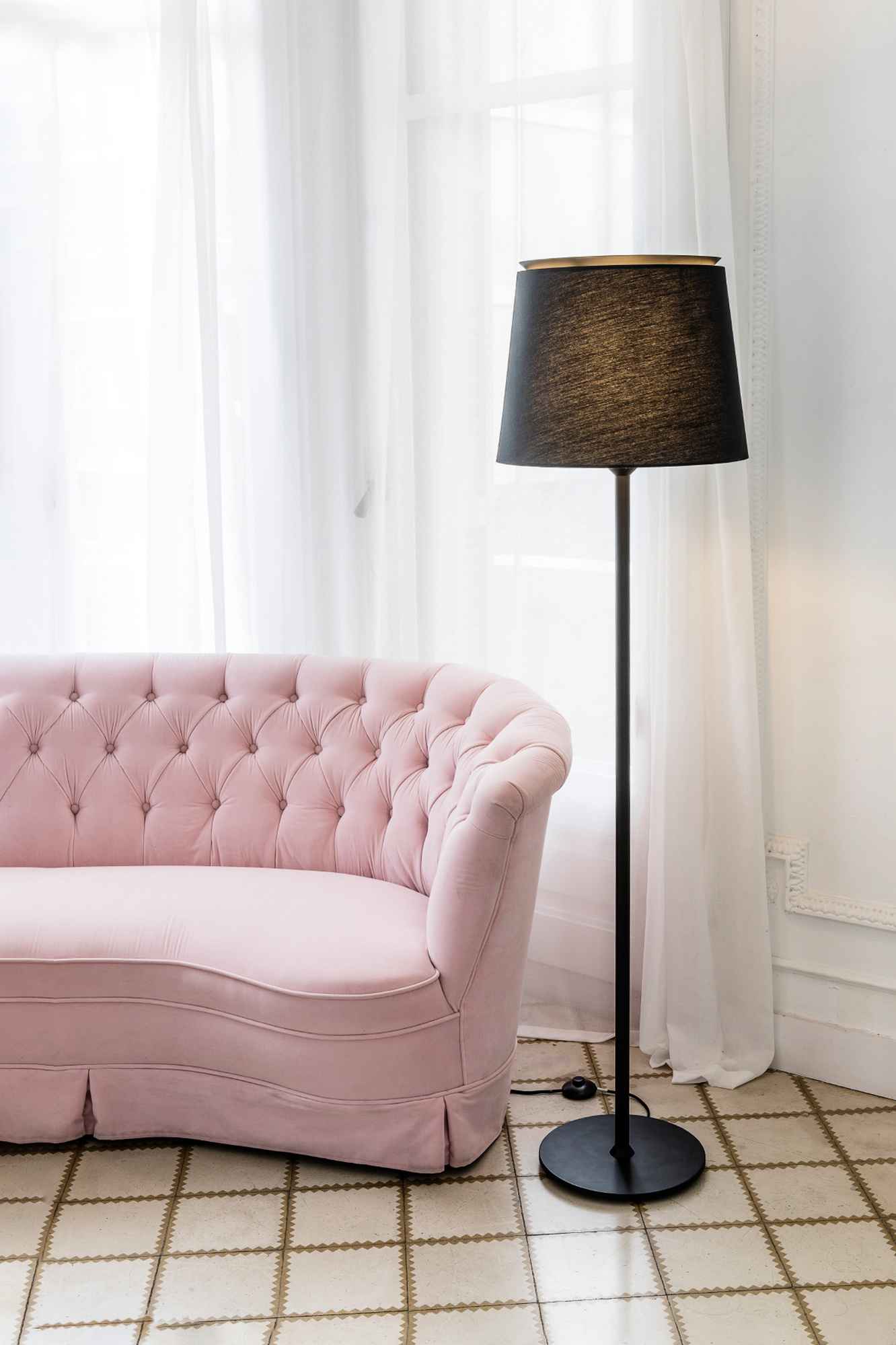 Lampadaire SAVOY noir
