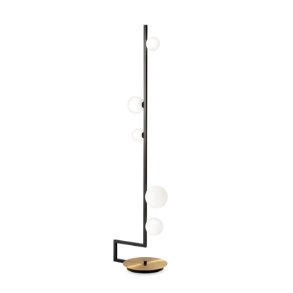 Premium lampadaire BIRDS 5 lampes verres soufflés made with acier et verre soufflé. Apportez une lumière élégante et chaleureuse à votre intérieur.