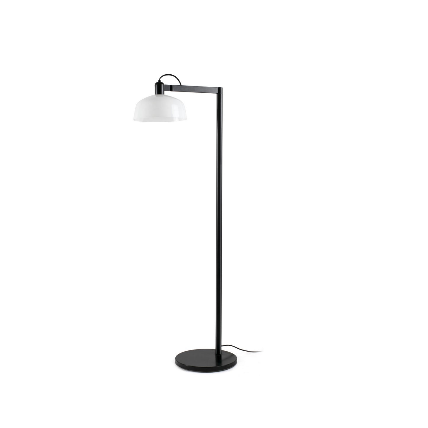 Lampadaire TATAWIN noir verre opale