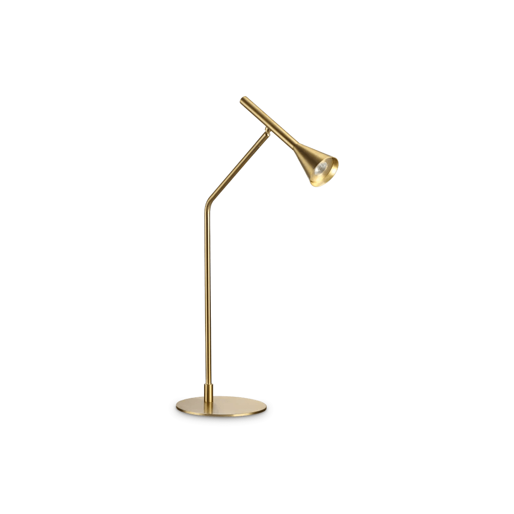 Lampe à poser LED DIESIS laiton - Suspension élégante avec diffuseur réglable en rotation et inclination. LED 6.5W pour un éclairage optimal.