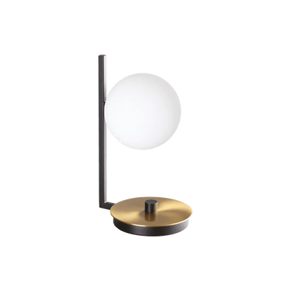 Lampe de table BIRDS verre soufflé premium fabriquée avec verre blanc soufflé et métal noir mat. Apportez élégance et lumière douce chez vous.