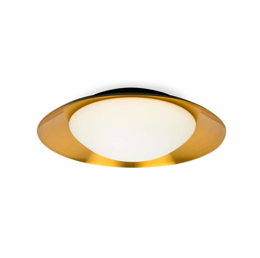 Plafonnier SIDE LED blanc et cuivre diamètre 450 mm