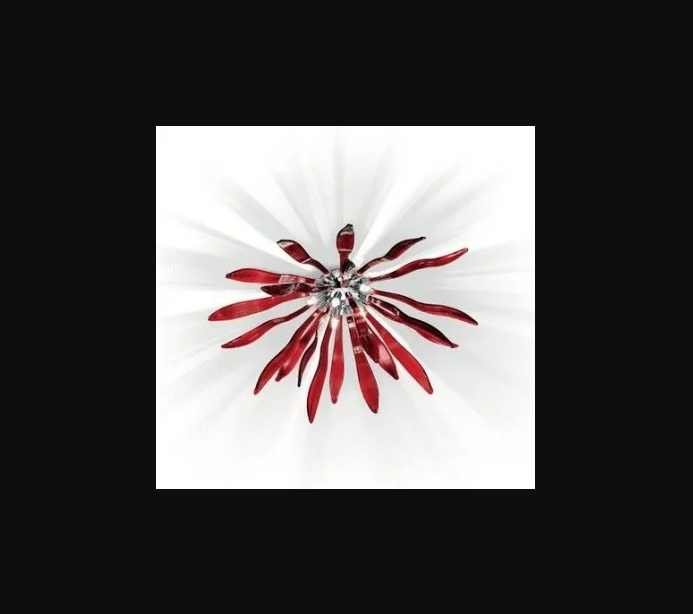 Plafonnier CORALLO PL6 verre rouge fait main