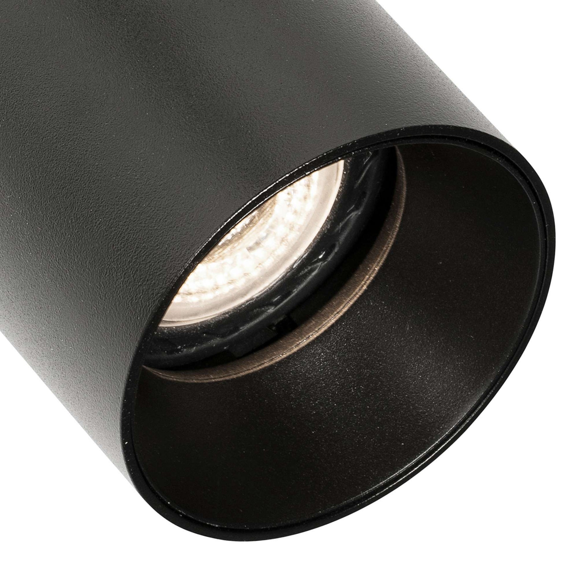 Détail Spot plafond semi-encastrable STAN noir mat