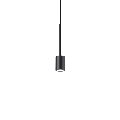 Suspension ARCHIMEDE Cilindro noire ou blanche - Éclairage idéal pour îlot de cuisine avec hauteur ajustable. Finition métal verni époxy durable.