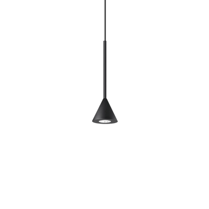Suspension ARCHIMEDE Cono noire ou blanche - Éclairage idéal pour îlot de cuisine avec hauteur ajustable. Finitions élégantes en noir ou blanc.