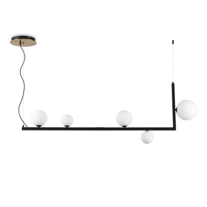 Suspension BIRDS 5 lampes en verres soufflés de qualité premium. Profitez d'un éclairage ajustable et élégant.