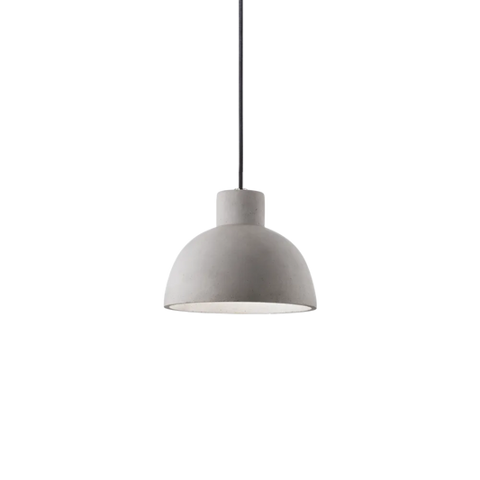 Suspension en béton OIL-5 - Profitez d'une hauteur ajustable pour un éclairage parfait. Structure en béton robuste avec style métallique noir mat.