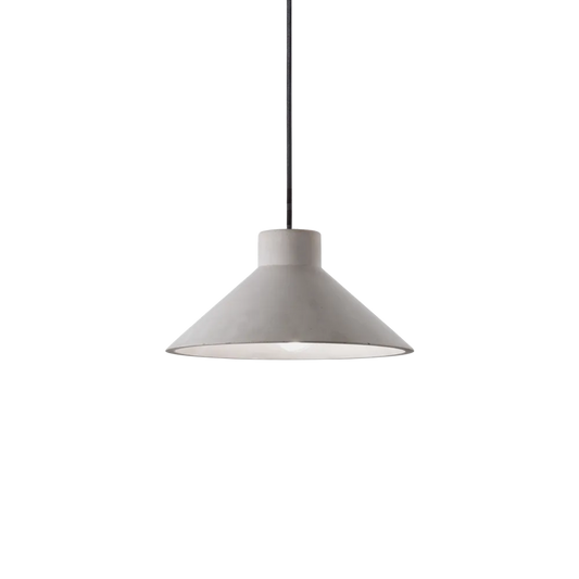 Suspension en béton OIL-6 - Design moderne avec structure en béton et métal noir mat. Hauteur ajustable de 375 à 2125 mm.