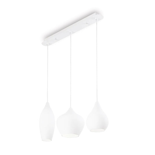 Suspension SOFT SP3 blanche verres soufflés